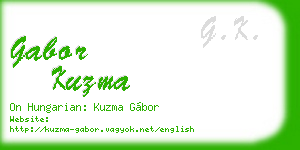 gabor kuzma business card